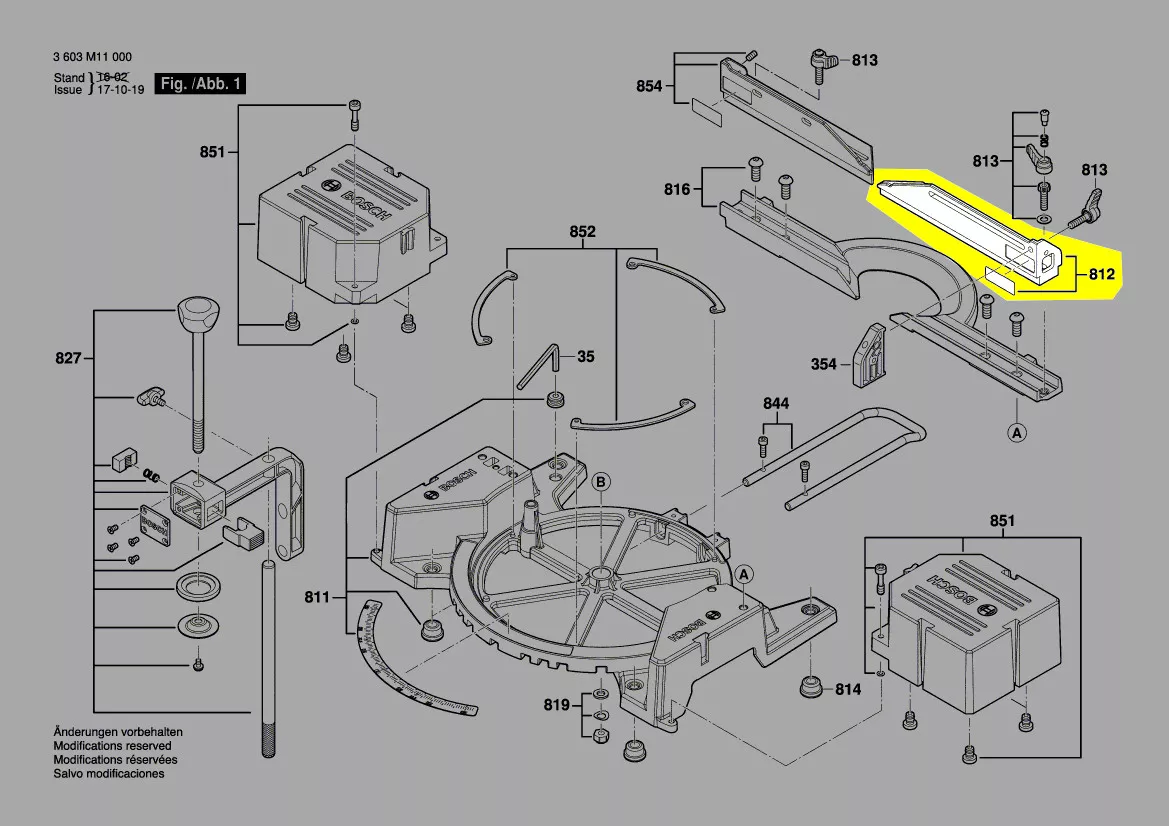 Règle glissière à onglets réf. 1 609 B02 659 Bosch